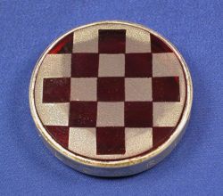 Sterling Silver and Red Glass Paperweight, Bulgari